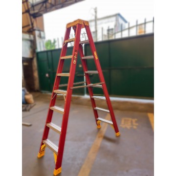 Fiberglass A-Frame Ladder – Double Sided, 8-Step Fiberglass A-Frame Ladder – Double Sided, 8-Step