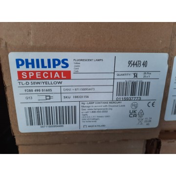 PHILIPS TL-D 58W 16 G13 YELLOW